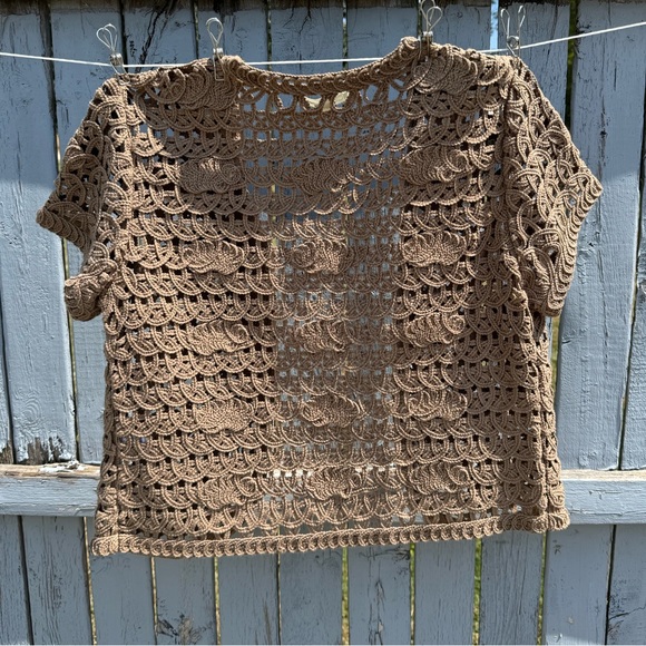 Coldwater Creek Women’s Open Front Crochet/Knit Cardigan Size 8 - Picture 5 of 5